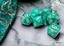 Polyhedral 7-Dice Set CHX27403 - Marble Oxi-Copper/White